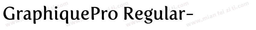 GraphiquePro Regular字体转换